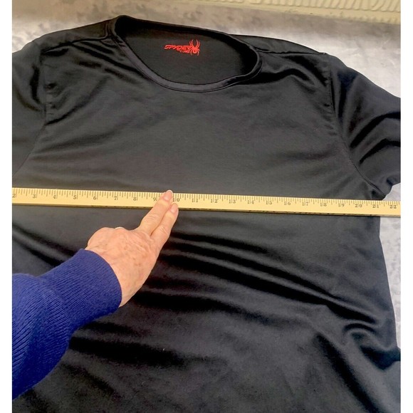 Spyder Active Long Sleeve Men's Size XL Pullover Activewear Shirt Black - Picture 3 of 10